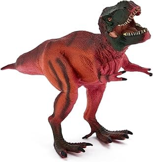 Zappi Co Childrens T-Rex Red/Black Dinosaur Figure Toy (27cm Length) Realistic Detailed Dino Collection for Kids - Action Figures for Playtime Fun & Learning