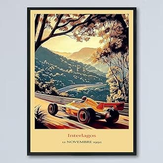 Vintage F1 Racing Interlagos 12 NOVEMBRE 1992 Poster, Race Car Print, Vintage Car Racing Poster, Race Fan Gift, Executive Office Decor, F1 Gift Idea nWBLfk