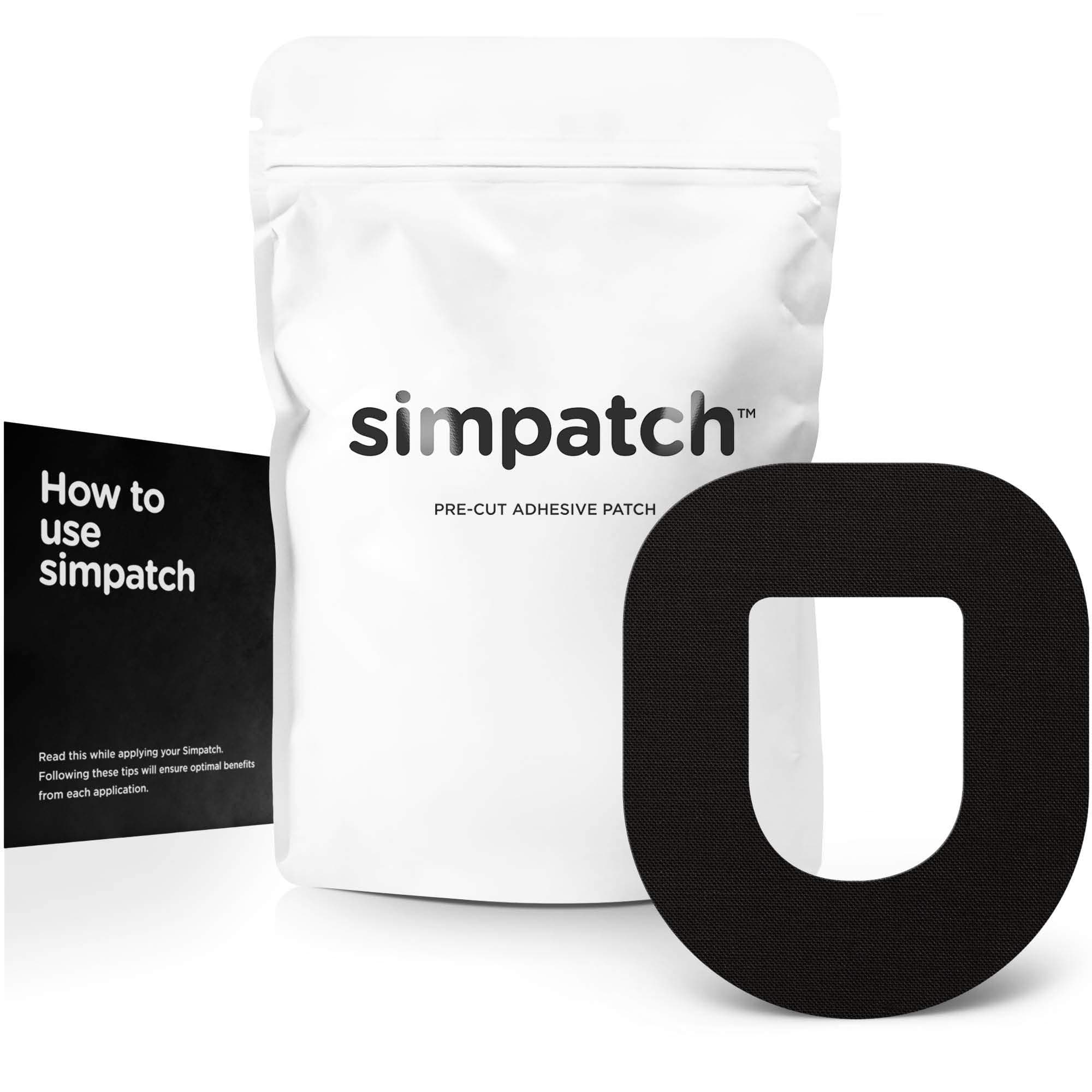Adhesive Patch for OmniPod - Pack of 25 - Multiple Colors Available (Black)