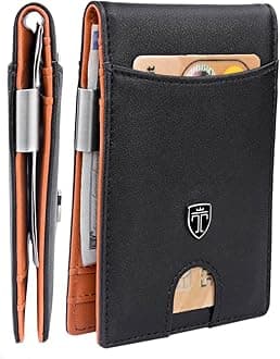 Money Clip Wallet"RIO" - Mens Wallets slim Front Pocket RFID Blocking Card Holder Minimalist Mini Bifold Gift Box