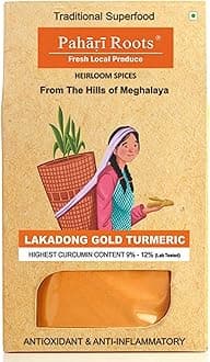 Pahari Roots Authentic Lakadong Turmeric Powder 100g | 8–12% Curcumin | Finest Organic Wild Turmeric From Meghalaya | Ayurvedic Haldi With Healing Properties