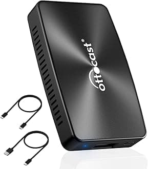 2 In 1 Android Auto/Carplay Wireless Adapter U2-X Pro - Wireless Cp/Aa For Oem FACtory Carplay Cars - 5Ghz Wifi, Bluetooth, Online Update, Fast Connect, Plug & Play, No Delay, Black