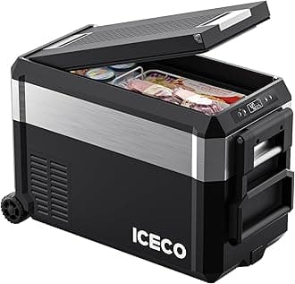 ICECO JP40 Pro 12 Volt Car Refrigerator, Portable Fridge Freezer for Camping, Car Fridge Powered by SECOP, 12V refrigerator for Car & Home, DC 12/24V, AC 110/240V, Multi-directional Lid
