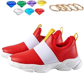 Sneakers for Boys Kids Red Shoes Birthday Party Gift with Rings and Gems