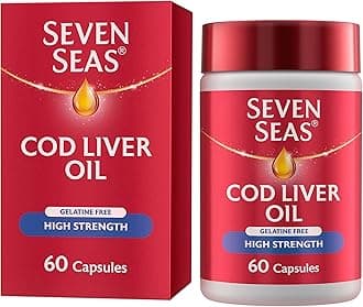 Seven Seas Cod Liver Oil High Strength With Omega 3 Plus Vitamins D & E 120 Capsules