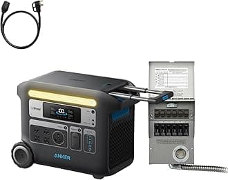 Anker SOLIX F2000 Portable Power Station with Transfer Switch Kit, 2400W Solar Generator, LiFePO4 Battery, Generators for Home Use, for Outdoor Camping, and RVs (Solar Panel Optional)