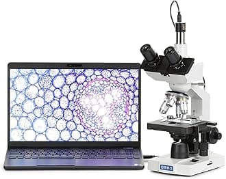 OMAX - 40X-2500X LED Digital Trinocular Lab Compound Microscope with USB Camera and Mechanical Stage - M83EZ-C03S