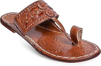 COUNTLESS STEPSKolhapuri chappal for men| kolhapuri slippers for men| kolapuri chapal men| leather slippers for men| leather chappal for men-E-PARENT A13