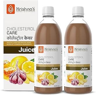 - KRISHNA'S HERBAL & AYURVEDA Cholesterol Care Juice - 1000 Ml (Pack Of 2) | Contains Honey With Apple Cider Ginger Garlic, Sugar Free, Helps In Digestion And Immunity