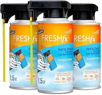 Armor All Fresh FX Vent and Duct Cleaner Odor Neutralizer, Stocking Stuffers, Tranquil Skies Scent, 3 Count, 5 OZ Each