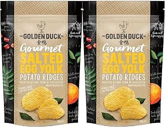 The Golden Duck Gourmet Salted Egg Potato Ridges (Pack of 2)
