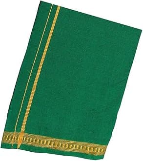 Stylesindia Fancy Border Colored Single Layer Pentex Dhoti Mundu Vesti 2.0mts