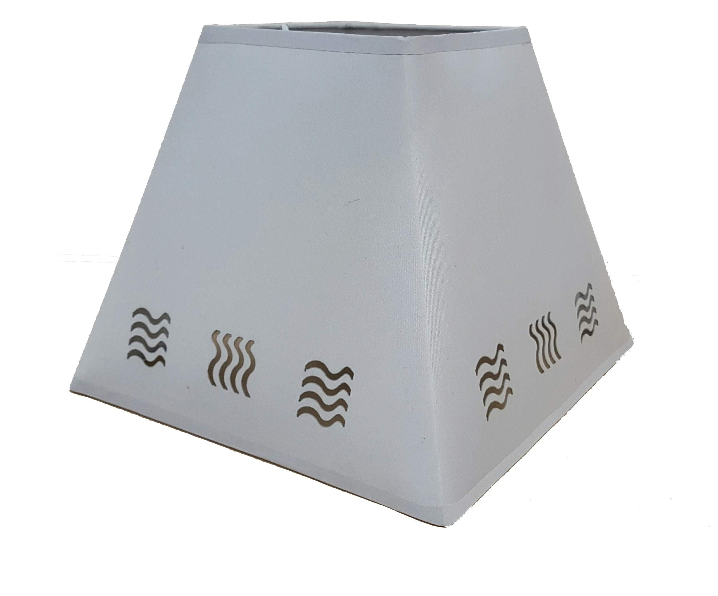 KAYKRAFTWave Stencil Pendant Ceiling Table Lamp Shade Grey - Size: 14"