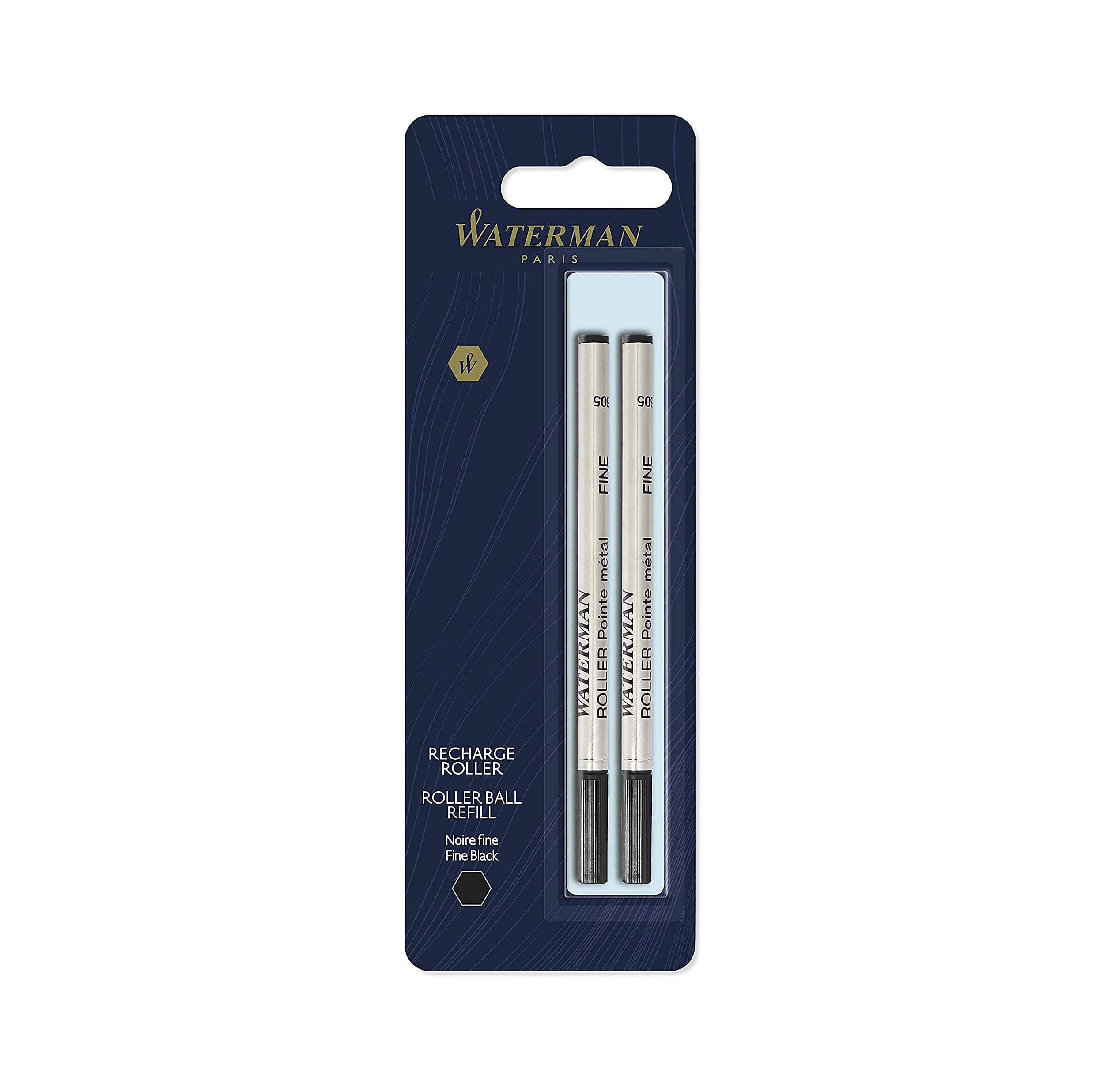 Rollerball Pen Refill, Fine Tip with Black Ink, 2 Count