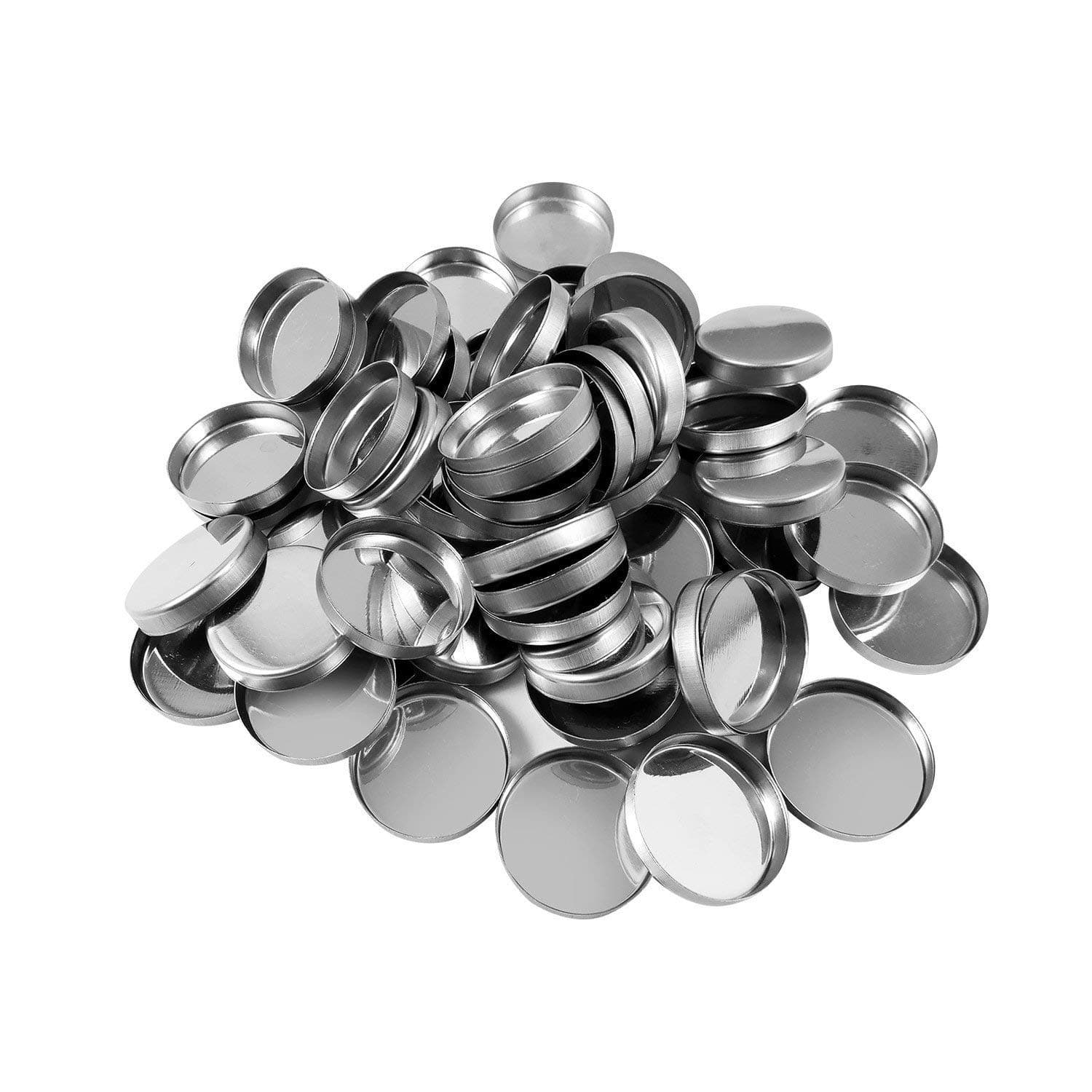 Allwon 56 Pack Empty Round Metal Pans Size 26mm Height  5 mm