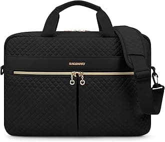 Laptop Bag for Women,BAGSMART 15.6 Inch Computer Bag Briefcas, Black, 17.3 Inch