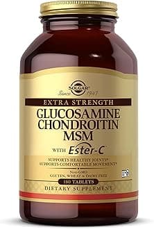 Extra Strength Glucosamine Chondroitin MSM w/Ester-C, Promotes Healthy Joints, Supports Comfortable Movement & Collagen Formation - 180 Count (Pack of 1)