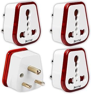 KAVANA 6A to 16A Converter Plug for Geysers AC Refrigerator Microwave Heavy Home Appliances-16 amp Socket with 3 Pin Outlets Sitable for All International Plugs (6-16 Plug-Pack of 3)