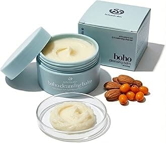 Bohemia Skin Boho Cleansing Balm – Hydrating Makeup Remover & Double Cleanse for Sensitive Skin – Manuka Honey & Sea Buckthorn – Melts Waterproof Mascara & SPF – Barrier Support Face Wash (2oz)