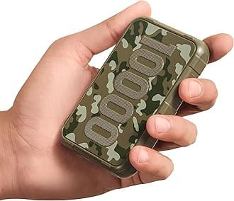 10000mAh Power Bank,Rugged & Slim,22.5W Fast Charging,Compact & Travel-Friendly,USB Type-C Input Output,PD & QC,Compatible with iPhone,Samsung,Oneplus & All Android (Force 10K,Dark Green)