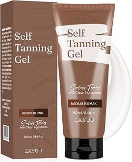 Self Tanner & Self Tanning Lotion: Natural-Looking Sunless Tan, Hydrating & Streak-Free Formula, Fast-Absorbing Tanning Lotion for a Radiant Glow, Medium to Dark – 8.4 fl. oz