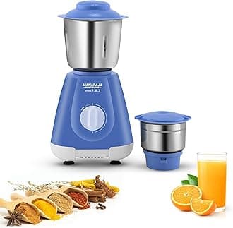 Smart Mixer Grinder | 500-watt | 20000 RPM Motor Speed | Air Ventilation System | Stainless-Steel Jars & Blades | Unique Jar Flow Breakers | 2 Year Motor Warranty |Blue