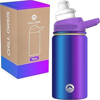 Water Bottle | Compatible With Popular Flavor Cartridges | BPA Free, Leak Proof, Double-Walled Vacuum Insulated Stainless Steel, and Dishwasher Safe | Cold for 24 Hours (Aura, 12oz)