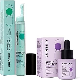 Cureskin Anti Aging Combo | Anti Aging Cream for Women | Collagen Boost Hyaluronic Acid Serum for Face | Under Eye Cream for Men and Women | Dark Circles Removal