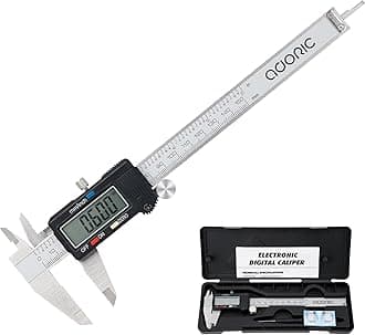 Adoric Digital Caliper, Electronic Digital Caliper Stainless Steel Body with Large LCD Screen | 0-6 Inches | Inch/Millimeter Conversion