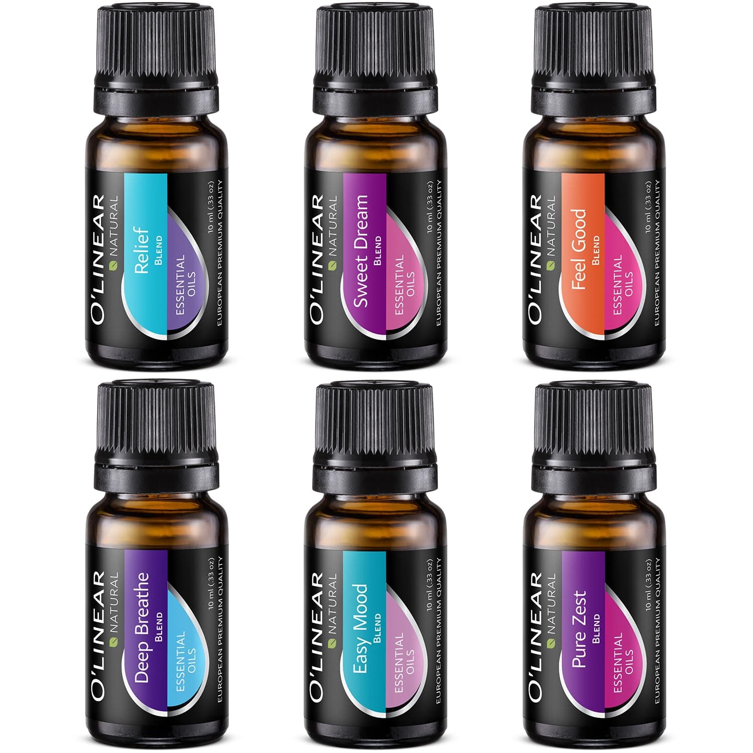 Essential Oils 6 Blends Set - Perfect for Humidifiers and Diffusers, Aromatherapy Diffuser Oils Scents, Essential Oil Kit for Home Use, Essential Oil Pack with Various Scents