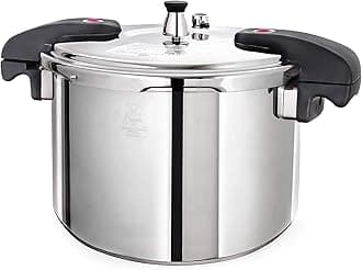 Buffalo 12 Quart Pressure Cooker Stainless Steel - Large Canning Pot with Lid for Home, Commercial Use - Easy to Clean Induction Stove Top Pressure Canner, Can Cooker - SG Certificate QCP412