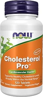 NOW Foods Supplements, Cholesterol Pro™ with Bergamonte™ and Plant Sterols, Cardiovascular Health*, 120 Tablets