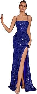 Elegant Evening Dress Women Party Long Formal Dress Sequined Strap Ladies Gown Bodycon Floor Length Female Outfits