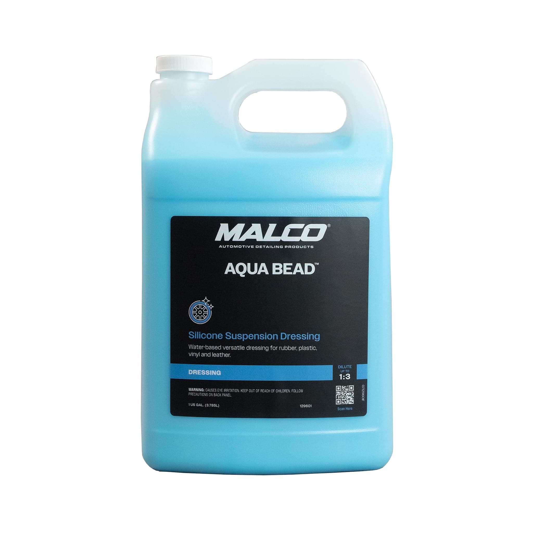 Aqua Bead Water Based Dressing - Non-Greasy Interior and Exterior Dressing/Shines Car Tires, Rubber, Plastic and Trim/Concentrated Formula, Dilutable for Variable Gloss / 1 Gallon (129601)