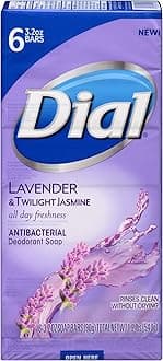 Antibacterial Deodorant Bar Soap, Lavender & Twilight Jasmine, 6 Bars - 3.2 Oz Each