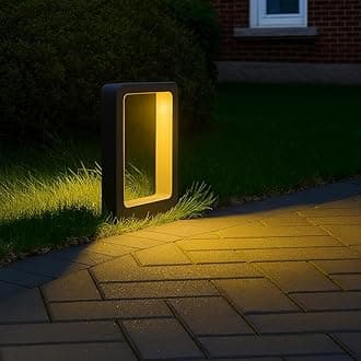 GIGAWATTS G011 Two Leg Garden Light 12W Waterproof Pillar Lamp Outdoor Decor Garden Lights Pole Mount Exterior Lighting Fixture for Home Entrance Main Gate Patio Compound Boundary (Warm White, 1pc)