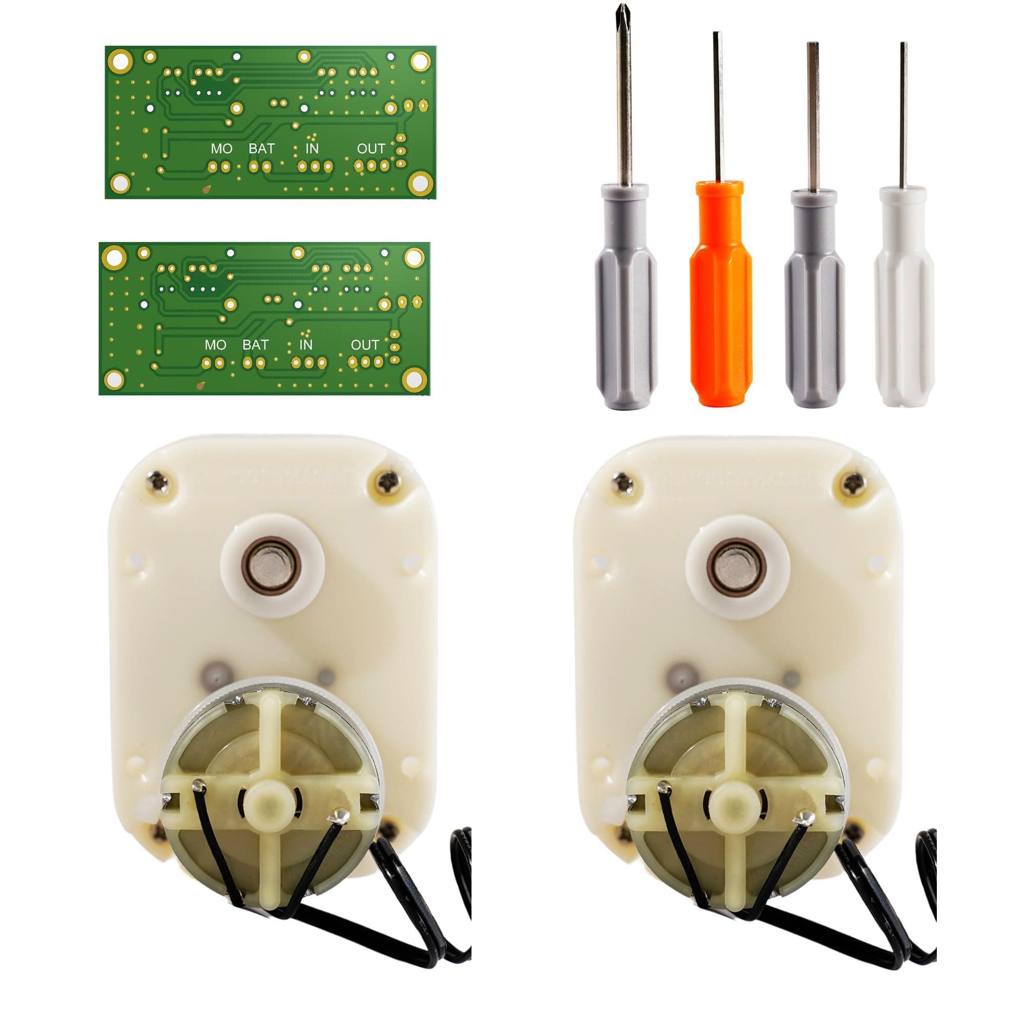 Replacement Motor and Circuit Board Double Watch Winder with Tools Quiet Motor Cover Screwdriver Hex Wrench Screws White