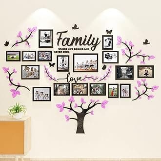 DIY Wall Decor Living Room Family Tree Wall Decor Sticker 3D Picture Frames Collage Wall Decor Living Room Decor