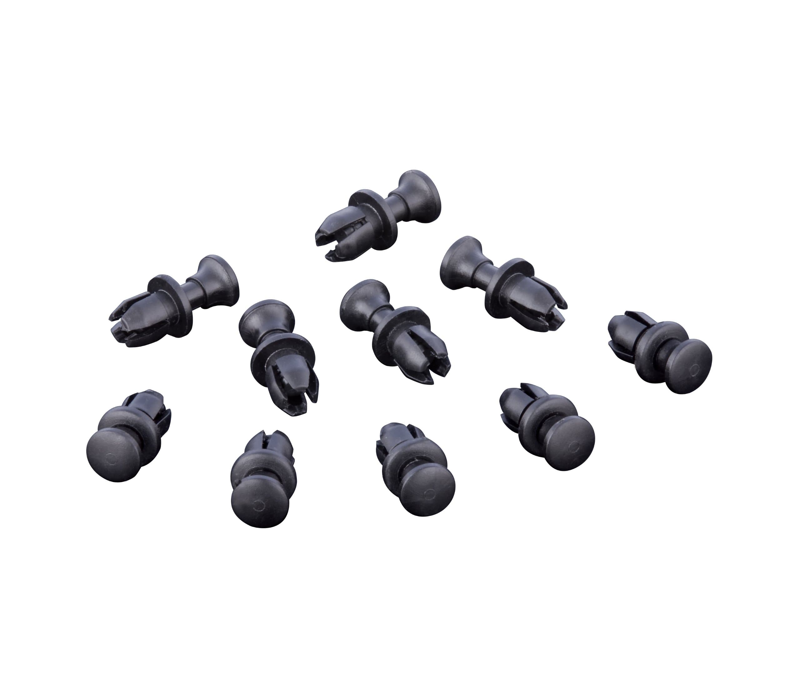 Show Chrome Accessories 3-104 Reusable Plastic Rivet, Black