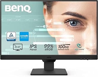 GW2490 24" Computer Monitor 100Hz FHD 1920x1080p IPS Eye-Care Tech VESA Mount Thin Bezel Low Blue Light Adaptive Brightness Wall Mount Built-in Speakers DisplayPort HDMI Port2
