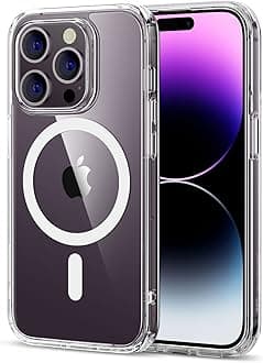 for iPhone 14 Pro Max Case, MagSafe Phone Case Supports Magnetic Wireless Charging, Shockproof Military-Grade Protection, Scratch-Resistant, Classic Hybrid Cover for iPhone 14 Pro Max, Clear