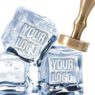 Custom Ice Cube Stamp Personalized Ice Stamps for Cocktails Whiskey Monogram Ice Cube Mold Gifts for Mixologists-1.5"