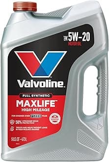 Valvoline MaxLife High Mileage Full Synthetic 5W-20 Motor Oil 5 Quart
