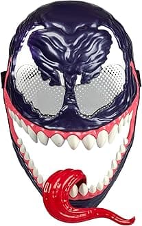 Marvel Spider-Man VenomVersus Venom Roleplay Mask For Kids Ages 5+, Creepy Costume Accessory With Movable Tongue Feature & Adjustable Strap, Great Gift For Kids