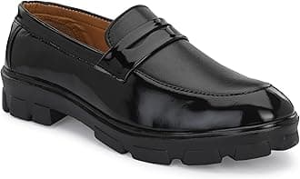 StylelureMen's Ethnic High Heel Leather Penny Loafer Office Party Formal Shoes