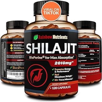 Pure Himalayan Shilajit Capsules Supplement (2,010mg + Absorption Enhancer+50% Fulvic Acid) Natural 30:1 Shilajit with 85+ Trace Minerals for Energy, Performance, Immune Support| Non GMO| 120 Pills