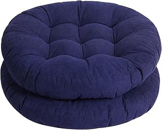 Tiita Floor Pillow Cushion, 22 inch Round Seat Cushion, Outdoor Floor Pad, Meditation Cushion for Yoga Living Room Sofa Balcony, Navy Blue
