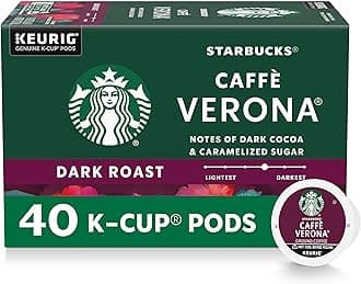 K-Cup Coffee Pods, Dark Roast, Caffè Verona for Keurig Brewers, 100% Arabica, 1 Box (40 Pods)