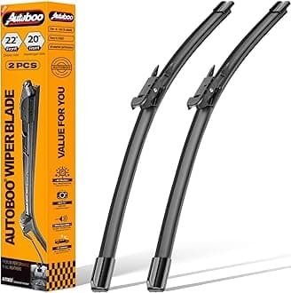 AUTOBOO 22"+20" Windshield Wipers Replacement for Ford Mustang 2007-2021,Lincoln MKZ 2013-2020 -Original Factory Quality (Pack of 2)