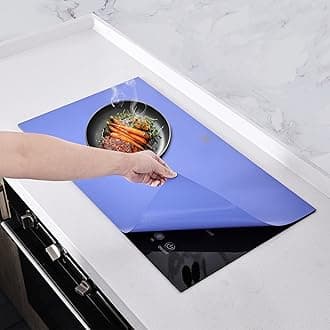 KitchenRaku Large Induction Hob Protector Mat 90x54cm , Silicone Induction Hob Cover- (Magnetic) Cooktop Scratch Protector for Induction Hob,Multifunctional Silicone Mats